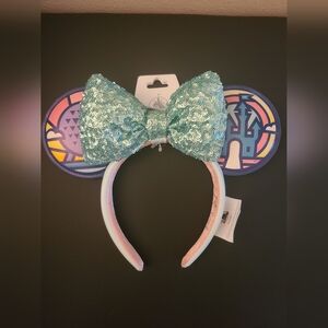 WALT DISNEY WORLD 4 PARKS MAGIC KINGDOM EPCOT MINNIE EARS HEADBAND 2025, NEW